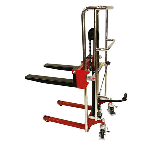 Mini gerbeur hydraulique - Charge 400kg - Levée 90 à 1200mm - 300284