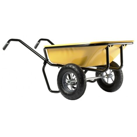 Haemmerlin – Brouette de jardin 160L – Charge utile 250kg – 2 roues gonflées Ø 400mm – Châssis tube peint Ø 32mm – Pour chantiers lourds