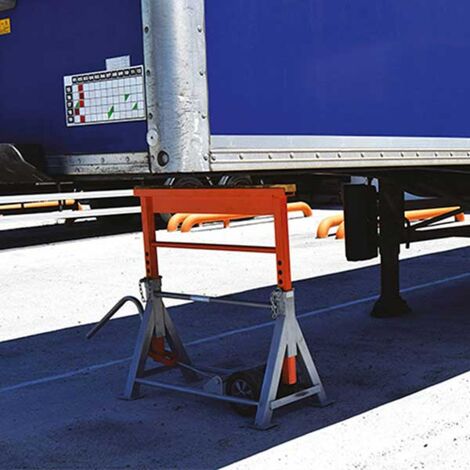 Tréteau de sécurité pour semi-remorque - Hauteur réglable de 1050 à 1260mm - Charge max 15 tonnes - JK15