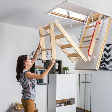 Echelle escamotable isolante - Haut. sous plafond 3.05m et long. trémie 1.30 à 1.40m - LTK70140-3