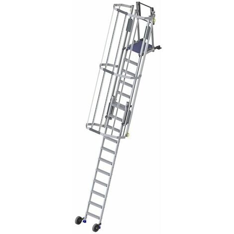 Echelle à crinoline roulante réglable de 2.69 à 3.94m - MAD4P/CS
