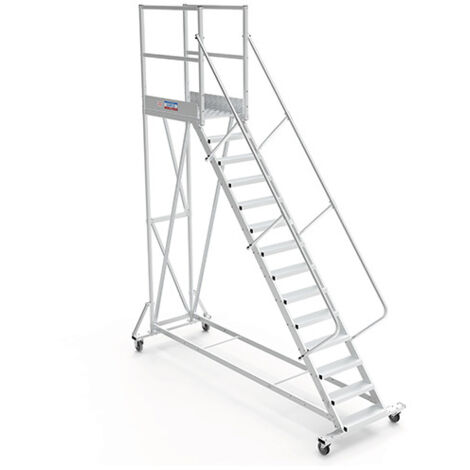 Plateforme roulante 15 marches - Hauteur max. de travail 5.00m - PTF115-GD (1/5)