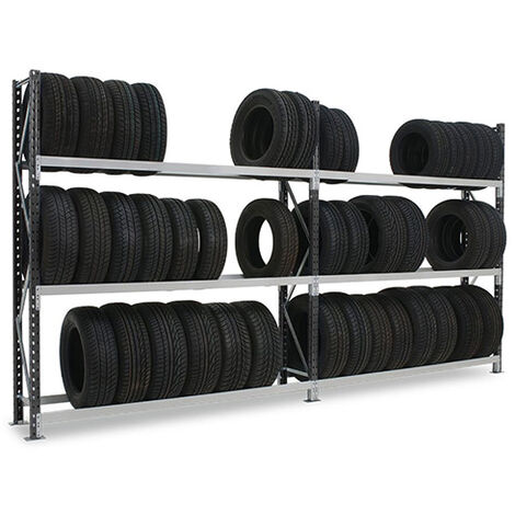 Grand rack à pneus 3 niveaux - Module de départ  : 2000x1800x400mm - RAYOPN/3N/2018/D