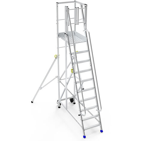 Escabeau 8 marches - Hauteur max. travail 4.00m - ER8SL-SPG (1/4)