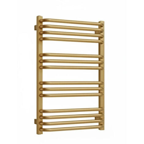 Sèche-serviette eau chaude doré de 760mm de haut et 300mm de large - 257 Watt - ALE760/300ZXBRA