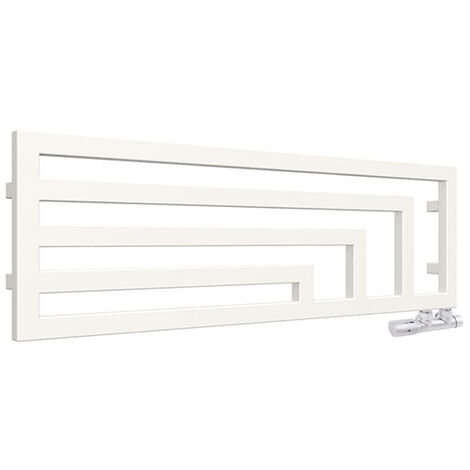 Sèche-serviette eau chaude blanc de 440mm de haut et 1300mm de large - 479 Watt - ANG440/1300HYPB (1/5)