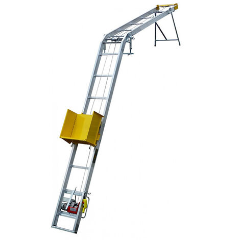 Matisère – Monte-matériaux 11m – Charge max 150kg – Treuil 230V – Technologie parachute pour sécurité – Assemblage facile