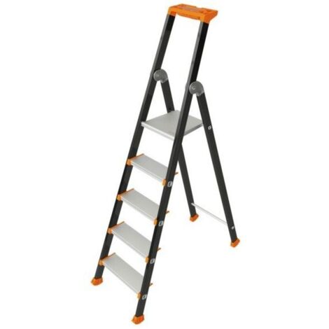 Tubesca Comabi – Marchepied 4 marches aluminium peint – Charge maximale 150 kg – Hauteur d'accès 2,89 m – Largeur 0,46 m – 2375814