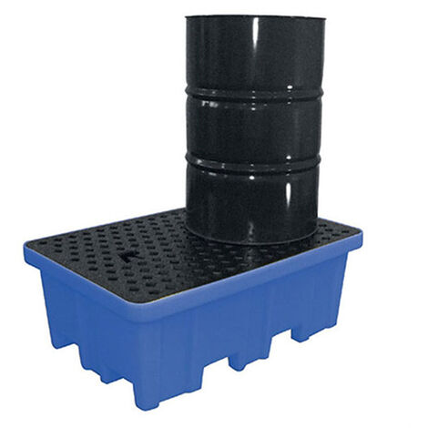 Bac de rétention - Charge max 1200kg - Capacité 2 fûts 230L - BRP2 (1/4)