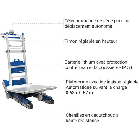 Plateforme de travail aluminium d'une charge max de 300kg