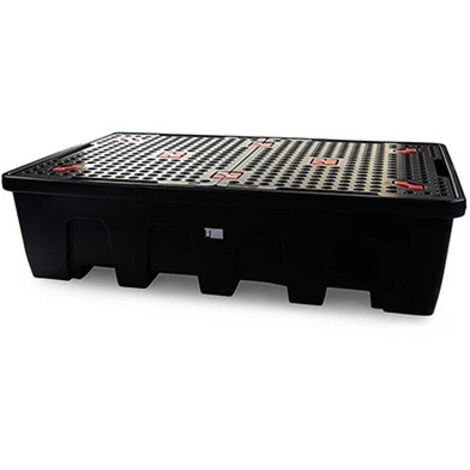Bac de rétention double pour IBC - Noir - SJ-500-004 (1/3)