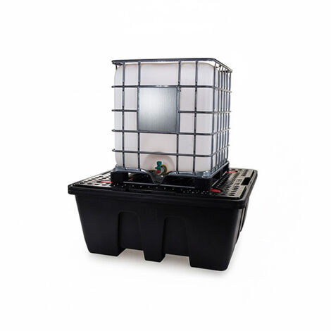 Bac de rétention emboîtable 1 IBC - Charge max 2500kg - Noir - SJ-510-002
