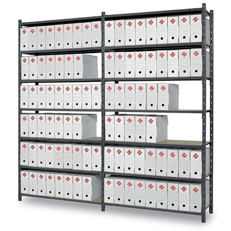 Rayonnage d'archives à double face - Élément suivant : : 2000x1500x366mm - Utilisable uniquement avec un module de départ - RAYARCH/ES/2015366 (1/5)