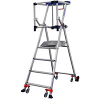 Matisère – Échelle télescopique 4x4 barreaux – Hauteur d'accès max 4,89 m – Aluminium anodisé – Charge max 150 kg – Norme EN 131-6