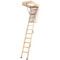Matisère – Échelle escamotable bois 70 x 140cm – Hauteur réglable 2.32 à 2.80m – Accès sécurisé grenier – LWK701402