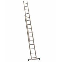 Matisère – Échelle coulissante à main aluminium 2 plans – Longueur pliée 3.13m, dépliée 5.12m – Patins antidérapants – 7211