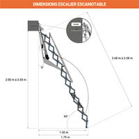 Escalier escamotable électrique pour mezzanine standard - FGM/65/SP-V