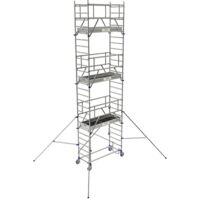 Echafaudage roulant 4 plateaux - Hauteur de travail max 9.85m - 26403680