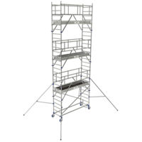 Echafaudage roulant 4 plateaux - Hauteur de travail max 9.85m - 26403780