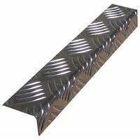 Matisère – Nez de marche strié pour escalier – Longueur 1000mm – Aluminium brut EN 5754 – Surface en relief pour sécurité