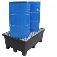 Bac de rétention sans caillebotis pour 2 fûts - Capacité 240 L - 550kg - BRLECO240/39008F