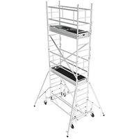 Echafaudage roulant alu - Hauteur de travail max 7.00m - EC516T