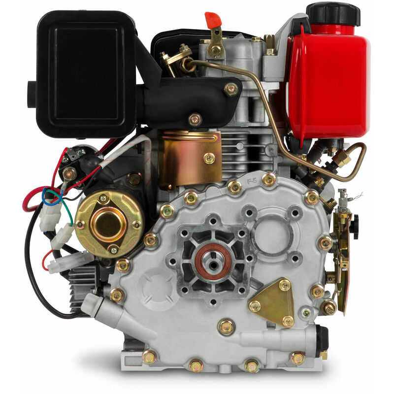 EBERTH 4,2 PS Dieselmotor, E-Start, 20 mm Ø Welle, Ölmangelsicherung, 1  Zylinder, 4-Takt, luftgekühlt, Batterie, Standmotor, Diesel Motor