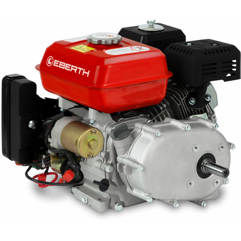EBERTH 6,5 PS 4,8 kW Benzinmotor Standmotor Kartmotor Antriebsmotor mit  Ölbadkupplung, 20 mm Ø Welle, E-Start, 7ah 12V Batterie, Ölmangelsicherung,  4-Takt, 1 Zylinder, 196 ccm Hubraum, luftgekühlt