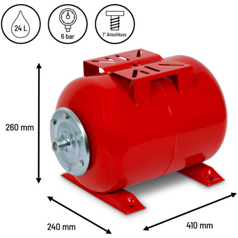 ROT-6-W Wasserspeicher / Druckausgleichsbehälter – 1,8 L Gesamtvolumen, Edelstahl-Anschluss, Für Trinkwasser
