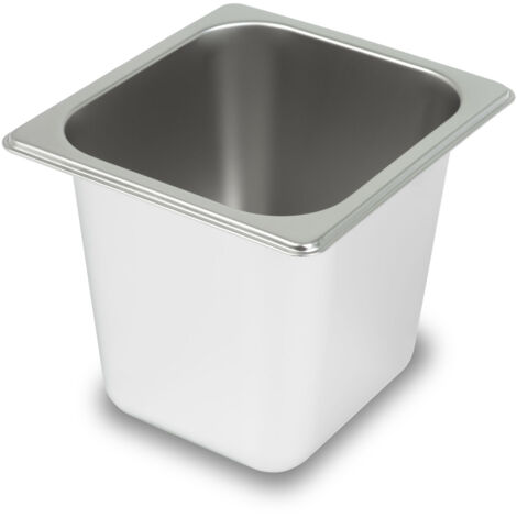 VERTES GN Behälter 1/6 Gastro Norm Gastronorm (Edelstahl, 150mm Tief, Hygienisch, Rostfrei, Kratzfest, Temperaturbeständig von -40° bis +300°C, für Bain Marie und Vielseitigen Einsatz in Gastronomie)
