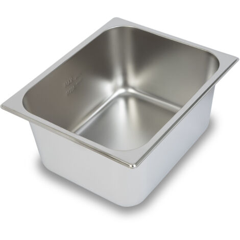 VERTES GN Behälter 1/2 Gastro Norm Gastronorm (Edelstahl, 150mm Tief, Hygienisch, Rostfrei, Kratzfest, Temperaturbeständig von -40° bis +300°C, für Bain Marie und Vielseitigen Einsatz in Gastronomie)