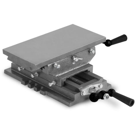 EBERTH Kreuztisch 200x360 Mm – Gusseisen/Stahl, 120 Mm Höhe, 24 Kg, Für Bohr- Und Fräsarbeiten