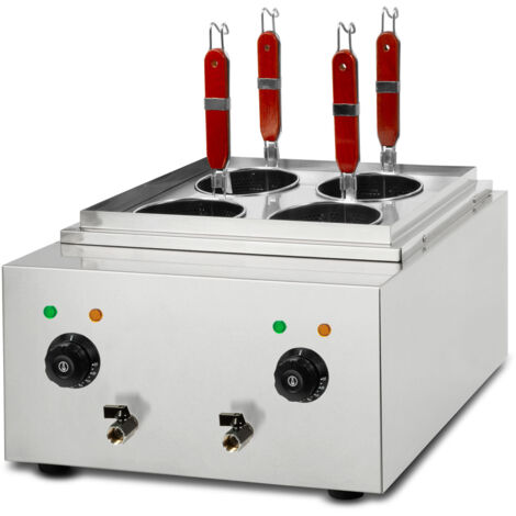 VERTES Gastro Nudelkocher Edelstahl 2x1700W 2x6 Liter 4 Körbe