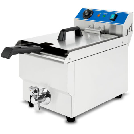 VERTES Friteuse aus Edelstahl 16 Liter Fassungsvermögen,50-200°C