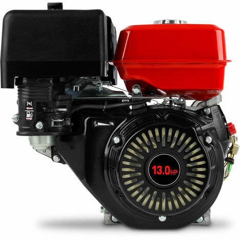 EBERTH Benzinmotor mit Ölbadkupplung 6,5 PS Standmotor Go Kart Motor 20 mm  Welle 