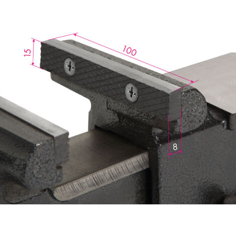 Universal Bastelschraubstock Aus Gusseisen - 15,2 Cm Backenbreite, 360° Drehbarer Sockel (Blau)