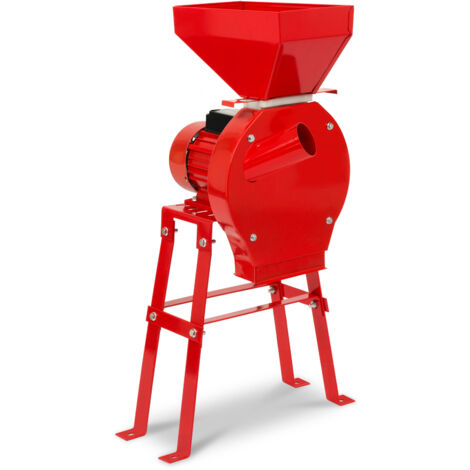 EBERTH Elektrische Getreidemühle mit Starkem 1100 Watt Elektromotor, Durchsatzmenge 240 kg/h, Schrotmühle mit Scharfer Edelstahlklinge, Vier Sieben und Untergestell, Zerkleinerer für Getreide