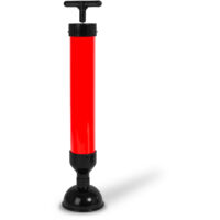 EBERTH Rohrreinigungspumpe zur effektiven Reinigung von Waschbecken, Duschen und Badewannen, Abflussreiniger Pumpe gegen Verstopfungen, Aufsatz-Durchmesser 90 mm, Rohrreiniger aus ABS-Kunststoff