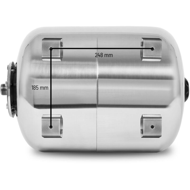 Réservoir à Vessie EBERTH 50L Acier Inox - 6 Bars, Pour Pompe à Eau, Surpresseur, Groupe De Surpression