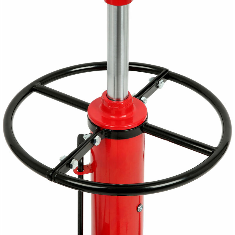 Crics de Levage, Vérin de Fosse hydraulique en Acier 500 kg Rouge - Noir  Réglable en Hauteur de 105 à 185 cm Acier avec 4 roulettes