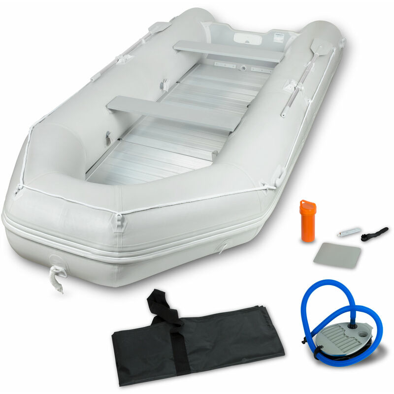 Bateau Gonflable, Bateau de Pêche Pneumatique pour 4 Personnes, Kayak en PVC Solide, avec Rames