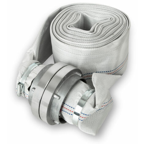 Tuyau plat Storz 3" refoulement 10m, textile, incendie, jardin, arrosage, pompe – EBERTH (1/5)