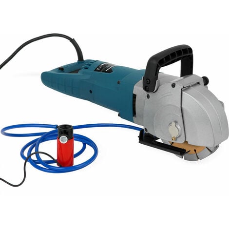 EBERTH Fraiseuse murale rainureuse à béton 2500 watts, 10x 156 mm disques, profondeur de coupe 5 - 45 mm, largeur de rainure 8 - 40 mm, raccord deau, pompe à eau, raccord daspiration, mallette