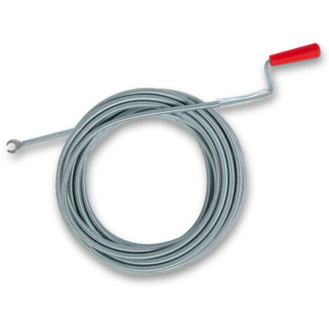 Spirale nettoyage tuyaux 10m Ø9mm, tête griffe Ø20mm, pour WC et canalisations – EBERTH (1/5)