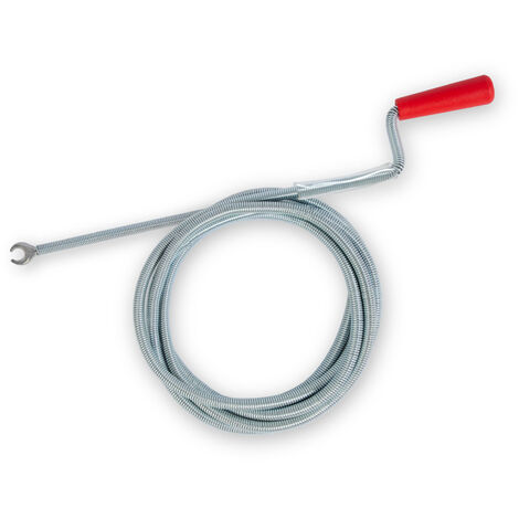 Spirale nettoyage tuyaux 3m Ø9mm, tête griffe Ø20mm, pour WC et canalisations – EBERTH (1/5)