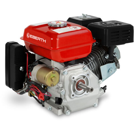 Moteur essence 6,5CV 4,8kW, arbre 19mm filetage ext., E-Start, 196cc – EBERTH (1/5)