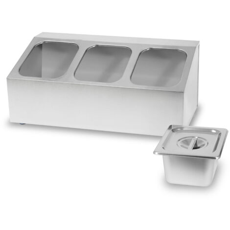 Bac à Ingrédients Vertes 2 X 4 X 1/6 GN - Acier Inoxydable 100mm Profondeur Pour Bain-Marie