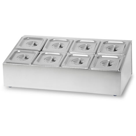 Bac à ingrédients 2x4x 1/6 GN inox, 100mm profondeur, -40° à 300°C – VERTES (1/5)