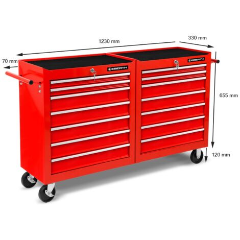 TecTake 403598 Chariot à Outils Vide avec Roues Portable Poignée TecTake 403598 Chariot à Outils Vide avec Roues Portable Poignée