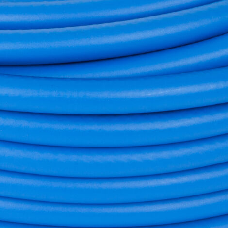 EBERTH Tuyau à air comprimé, tuyau d'air haute pression pour compresseur, longueur 20m, diamètre 6mm x 11mm (intérieur x extérieur), raccord 1/4, 20 bar, accessoires pour outils pneumatique